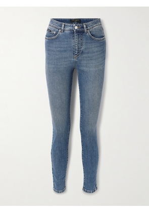 Dolce & Gabbana - Appliquéd High-rise Skinny Jeans - Blue - IT36,IT38,IT40,IT42,IT44,IT46,IT48,IT50