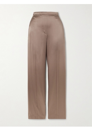 Joseph - Tova Silk-satin Straight-leg Pants - Brown - FR 32,FR 34,FR 36,FR 38,FR 40,FR 42,FR 44