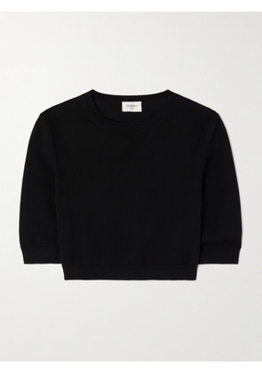 SAINT LAURENT - Cropped Wool Sweater - Black - XS,S,M