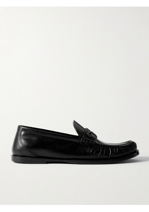 SAINT LAURENT - Le Loafer Glossed-leather Loafers - Black - EU 35,EU 35.5,EU 36,EU 36.5,EU 37,EU 37.5,EU 38,EU 38.5,EU 39,EU 39.5,EU 40,EU 40.5,EU 41,EU 41.5,EU 42