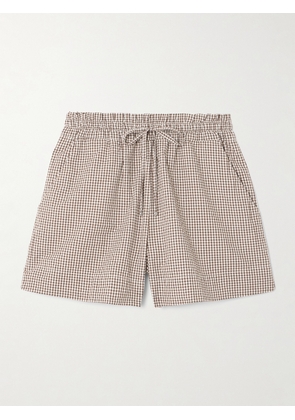 Veronica Beard - Tjana Gingham Cotton-blend Shorts - Brown - x small,small,medium,large,x large