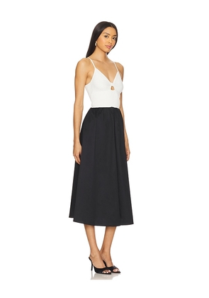 ASTR the Label Mixed Media Dress in White,Black. Size L. Also in M.