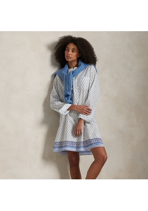 Block-Print Cotton Voile Sleep Shirt
