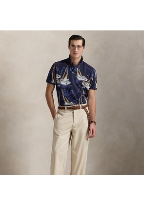 Classic Fit Nautical Mesh Polo Shirt