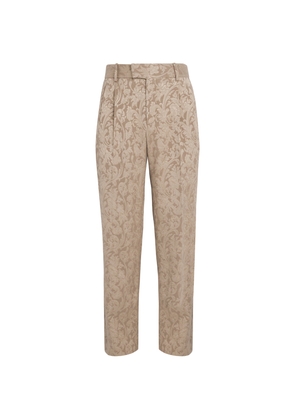 Drôle De Monsieur Jacquard Pleated Trousers
