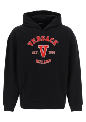 Versace Hooded Cotton Logo Sweatshirt