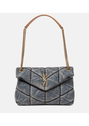 Saint Laurent Puffer Small denim shoulder bag