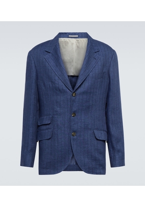 Brunello Cucinelli Single-breasted linen blazer