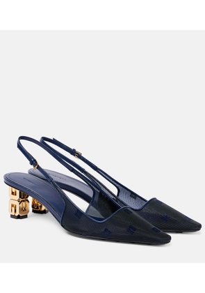 Givenchy G Cube 4G mesh slingback pumps