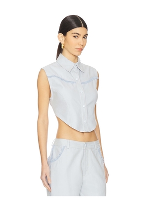 Rangel Antonella Top in Baby Blue. Size L. Also in M, S.