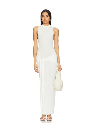 SNDYS Eisha Maxi Dress in White. Size L. Also in M, S, XL, XS.