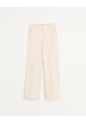 Valentino CUFFED COTTON CANVAS TROUSERS Man SHELL 44