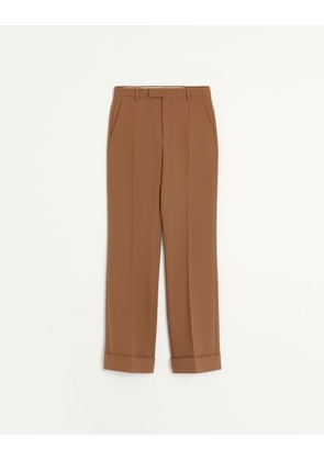 Valentino NYLON CUFFED GABARDINE TROUSERS Man NUT 44