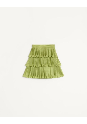 Valentino TAFFETAS SKIRT Woman ACID GREEN 38