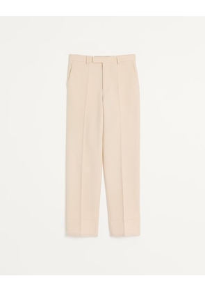 Valentino WOOL GABARDINE TROUSERS Man CREAM 44