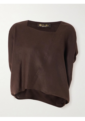 Loro Piana - Gaia Asymmetric Linen Blouse - Brown - IT36,IT38,IT40,IT42,IT44,IT46,IT48,IT50