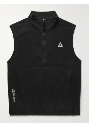 Nike - ACG Wolf Tree Logo-Embroidered Polartec® Fleece Half-Zip Gilet - Men - Black - S