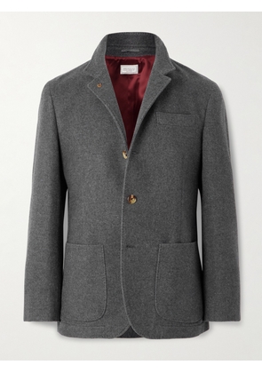 Brunello Cucinelli - Unstructured Brushed-Cashmere Blazer - Men - Gray - S