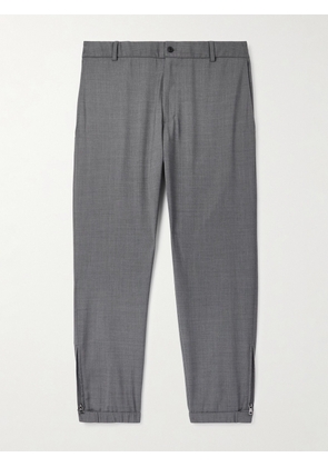 Moncler - Tapered Logo-Appliquéd Wool Trousers - Men - Gray - IT 46