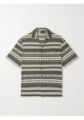 LOEWE - Paula's Ibiza Camp-Collar Jacquard-Knitted Cotton Shirt - Men - Yellow - XS