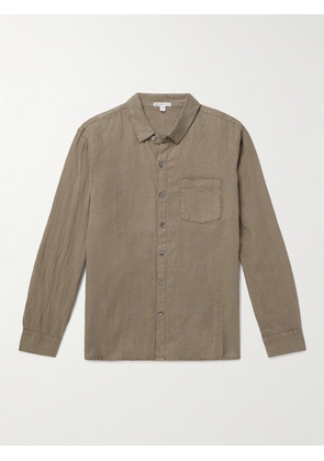 James Perse - Garment-Dyed Linen Shirt - Men - Neutrals - 1