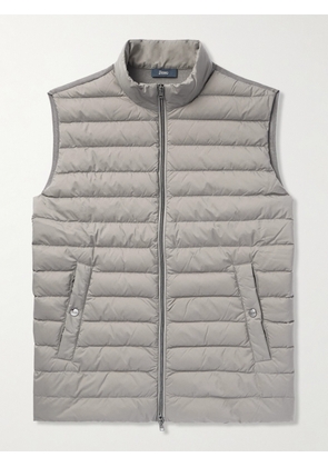 Herno - Quilted Shell and Wool and Silk-Blend Down Gilet - Men - Gray - IT 48