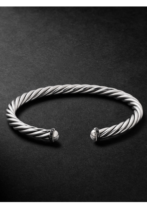 David Yurman - Modern Cable Sterling Silver Blackened Diamond Cuff - Men - Silver - 18