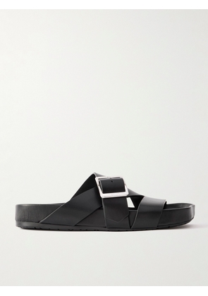 LOEWE - Paula's Ibiza Ease Buckled Leather Slides - Men - Black - EU 40