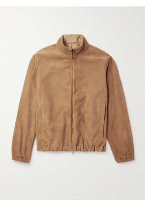 Moncler - Turbat Logo-Appliquéd Reversible Suede and AirSoft Shell Jacket - Men - Brown - 2