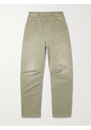 LOEWE - Paula's Ibiza Barrel-Leg Cotton-Twill Trousers - Men - Green - IT 46