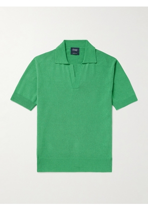 Drake's - Linen and Cotton-Blend Polo Shirt - Men - Green - S