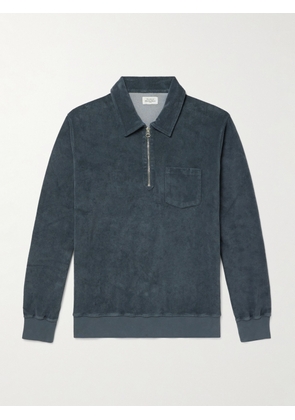 Hartford - Cotton-Blend Terry Half-Zip Sweatshirt - Men - Gray - S