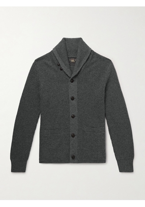 RRL - Shawl-Collar Waffle-Knit Cashmere Cardigan - Men - Gray - S