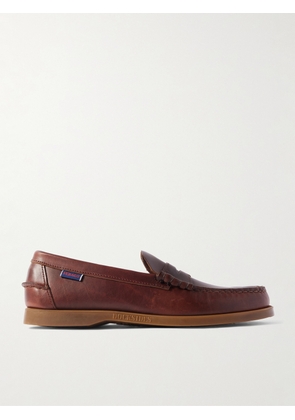 Sebago - Dolphin Waxed-Leather Penny Loafers - Men - Brown - UK 6.5