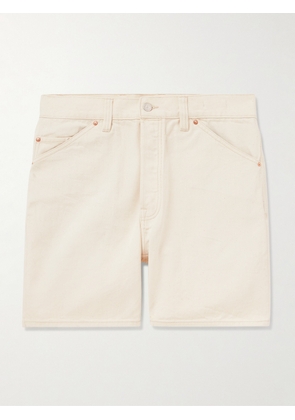 Drake's - Straight-Leg Pleated Cotton-Twill Shorts - Men - Neutrals - UK/US 30