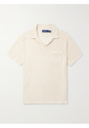 Polo Ralph Lauren - Logo-Embroidered Garment-Dyed Cotton-Terry Polo Shirt - Men - Neutrals - XS