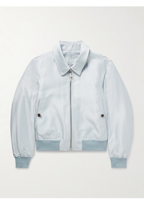 TOM FORD - Reversible Mikado and Crepe Bomber Jacket - Men - Blue - IT 52