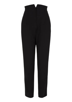 Emporio Armani high-waist virgin wool trousers - Black