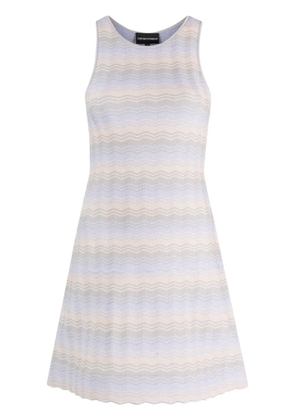 Emporio Armani chevron jacquard minidress - Purple