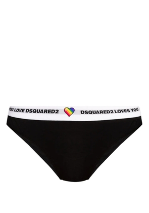 DSQUARED2 logo-waistband briefs - Black