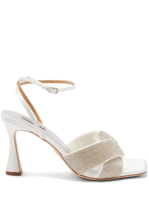 Badgley Mischka 85mm Brinlee satin sandals - White