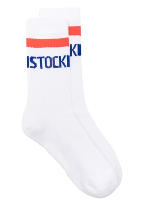 Birkenstock logo-jacquard socks - White