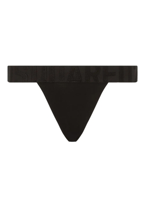 DSQUARED2 logo-waistband thong - Black