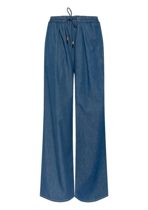 Emporio Armani high-rise wide-leg trousers - Blue