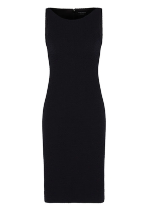 Emporio Armani zigzag knit tube dress - Black