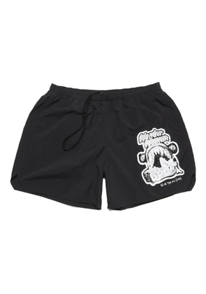 Acne Studios graphic-print swim shorts - Black