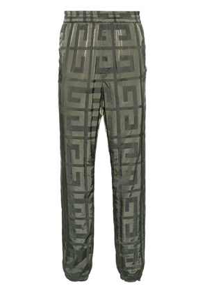 Givenchy 4G-motif taffeta trousers - Green