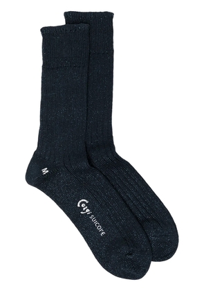Suicoke logo-print ankle socks - Blue