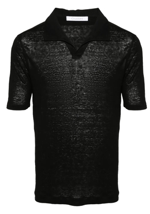 Cruciani linen polo shirt - Black