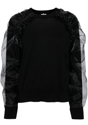 Noir Kei Ninomiya cut-out detailing jumper - Black